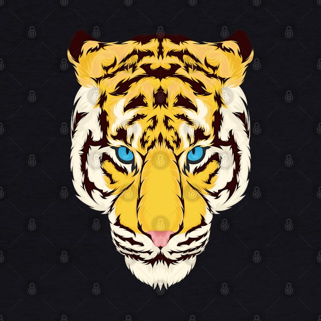 Tiger Head Hand Drawn by Mako Design 